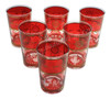 Moroccan Tea Glasses with Gold Motif Design - TG019