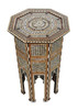 Tall Syrian Inlay Side Table - MOP-ST069