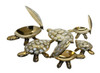 White Mother of Pearl and Brass Decorative Turtles - HD176