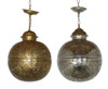 Round Brass and Silver Ceiling Light Fixture - LIG275