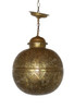 Round Brass and Silver Ceiling Light Fixture - LIG275