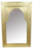 Rectangular Shaped Embossed Brass Frame Mirror - M-EM011