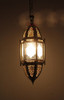 Silver Hanging Pendant Light with White Glass - LIG331