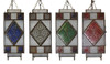 Hanging Lanterns with Multi Color Glass - LIG354