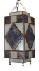 Hanging Lanterns with Multi Color Glass - LIG354