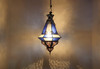 Hanging Multi Color Glass Lantern - LIG362