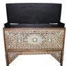 Elegant Inlay Wooden Chest - MOP-T013