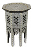 White Mother of Pearl Side Table - MOP-ST089