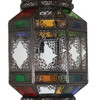 Hanging Multi Color Glass Lantern - LIG384