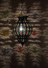 Hanging Lantern with Multi-Color Glass Eyelets - LIG410