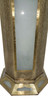 Tall Brass Floor Lantern with White Glass - LIG423
