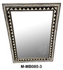 Rectangular Shaped Metal and Bone Mirror - M-MB085