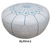 Extra Large Round Leather Pouf - RLP014