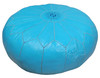 Round Turquoise Color Leather Pouf - RLP020
