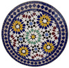 24 Inch Intricately Designed Round Tile Table Top - MTR492