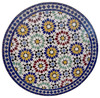 36 Inch Round Vivid Color Tile Table Top - MTR505