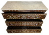 White Mother of Pearl Inlay Dresser with Three Drawers - MOP-DR075