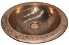 Round Engraved Copper Sink - MS035