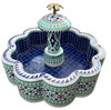 Green Multi-Color Mosaic Floor Water Fountain - MF789
