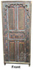 Vintage Multi-Color Hand Painted Wooden Door - HPD023