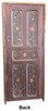 Vintage Multi-Color Hand Painted Wooden Door - HPD023