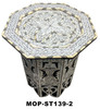 White Mother of Pearl Accent Tables - MOP-ST139