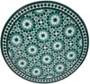 32 Inch Intricately Designed Ceramic Tile Table Top - MTR382