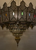 Large Brass Chandelier with Multi-Color Glass Eyelets - CH367