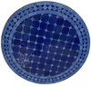 Blue 24 Inch Round Tile Table Top - MTR544