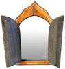 Small Decorative Orange Bone Mirror - M-MB112