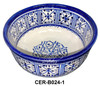 6 Inch Wide Multi-Color Hand Painted Ceramic Bowls - CER-B024