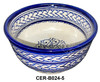 6 Inch Wide Multi-Color Hand Painted Ceramic Bowls - CER-B024