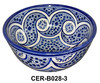 10 Inch Wide Multi-Color Hand Painted Ceramic Bowls - CER-B028