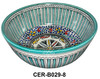 11 1/2 Inch Wide Multi-Color Hand Painted Ceramic Bowls - CER-B029