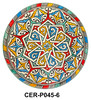 9 Inch Wide Hand Painted Multi-Color Ceramic Plates - CER-P045