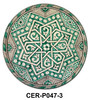 11 Inch Wide Hand Painted Multi-Color Ceramic Plates - CER-P047