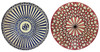 12 Inch Wide Hand Painted Multi-Color Ceramic Plates - CER-P048