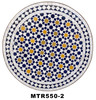 24 Inch Intricately Designed Round Tile Table Top - MTR550