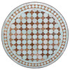 24 Inch Intricately Designed Round Tile Table Top - MTR551