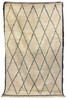 Cream Color Moroccan Rug with Geometric Designs - R0198