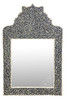 Rectangular Shaped White and Black Camel Bone Mirror - M-MB118