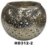 Silver Hand Punched Candle Holder - HD312