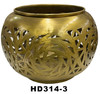 Brass Hand Punched Candle Holder - HD314