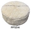 Round White Fabric Floor Ottoman - FP723