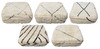 Off-White Square Shaped Shaggy Floor Cushions - FP724
