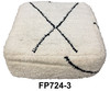 Off-White Square Shaped Shaggy Floor Cushions - FP724