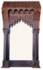 Tall Dark Stained Vintage Hand Carved Wooden Frame Mirror - M-W021