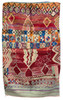 Red Multi-Color Moroccan Rug with Tribal Designs - R0304