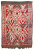 Multi-Color Berber Rug with Tribal Designs - R0309