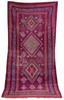 Purple Multi-Color Moroccan Rug with Tribal Designs - R0333